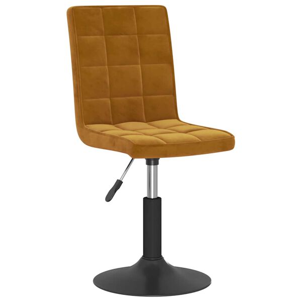 vidaXL Chaises pivotantes &agrave; manger lot de 2 marron velours
