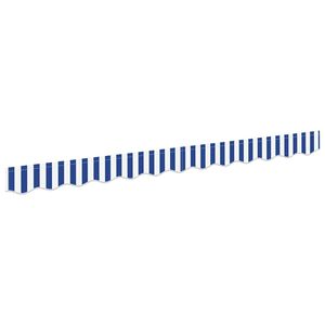 vidaXL Remplacement de lambrequin Bleu et Blanc 2,5 m Polyester