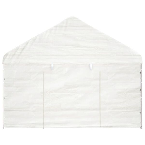 vidaXL Belvédère avec toit blanc 17,84x4,08x3,22 m polyéthylène