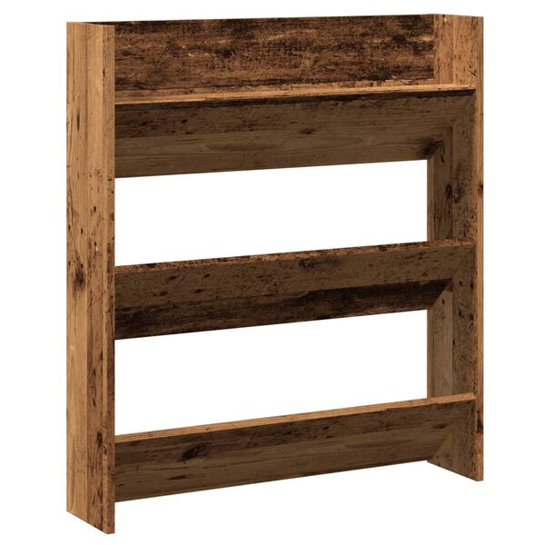 vidaXL Armoire &agrave; chaussures murale vieux bois 80x18x90 cm