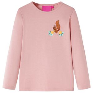 vidaXL T-shirt enfants &agrave; manches longues rose clair 104