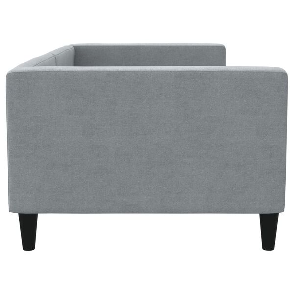 vidaXL Lit de repos sans matelas gris clair 90x200 cm tissu