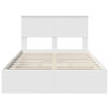 vidaXL Lit de Rangement Blanc 120 x 200 cm Bois d'ing&eacute;nierie