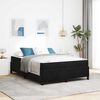 vidaXL Cadre de lit avec matelas Noir 140 x 190 cm tissu