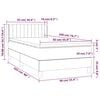 vidaXL Sommier &agrave; lattes de lit avec matelas Noir 90x200 cm Tissu