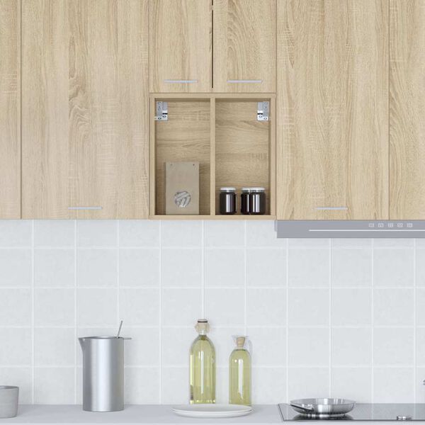 vidaXL Armoire suspendue avec stockage Ch&ecirc;ne Sonoma 40 x 29,5 x 40 cm