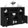 vidaXL Buffets avec lumi&egrave;res LED 3 pcs noir bois d'ing&eacute;nierie