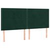 vidaXL Sommier &agrave; lattes de lit et matelas Vert fonc&eacute; 180x200cm Velours