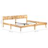 vidaXL Cadre de lit sans matelas bois de manguier massif 200x200 cm