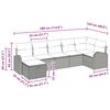 vidaXL Ensemble de canap&eacute; de jardin avec coussin 7 pcs Beige polyrotin