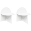 vidaXL Table de chevet 2 pc Blanc 40 x 35,5 x 45,5 cm