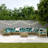 vidaXL Salon de jardin 10 pcs bois de pin impr&eacute;gn&eacute;