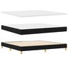 vidaXL Lit &agrave; ressort LED avec matelas avec LED Noir 200 x 200 cm tissu