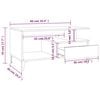 vidaXL Table basse Ch&ecirc;ne fum&eacute; 90x49x45 cm Bois d'ing&eacute;nierie