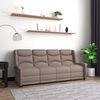vidaXL Fauteuil de massage inclinable 4 places taupe tissu microfibre