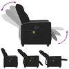 vidaXL Fauteuil de massage inclinable Noir Tissu