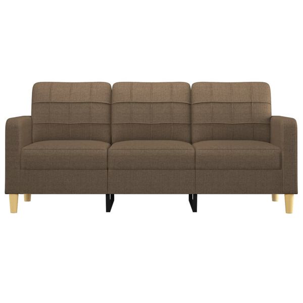 vidaXL Canap&eacute; &agrave; 3 places Marron 180 cm Tissu