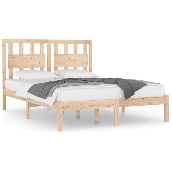 vidaXL Cadre de lit sans matelas bois massif 200x200 cm