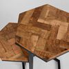 LABEL51 Table pour ordinateur portable Multi 35x53x63 cm Chevron brut