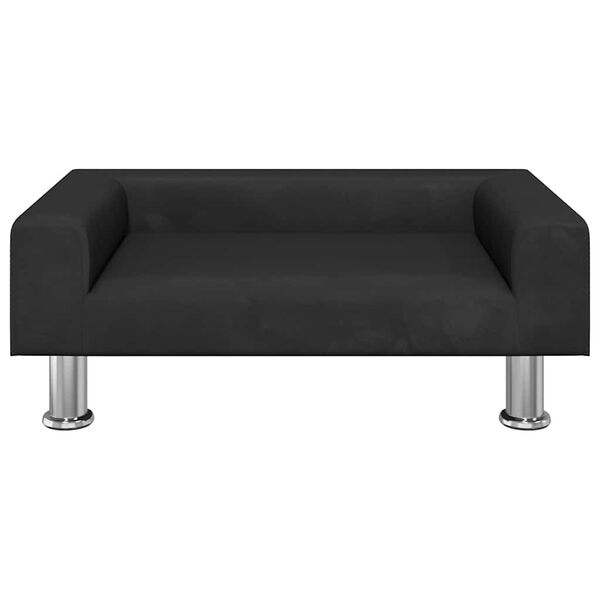 vidaXL Lit pour chien noir 70x45x26,5 cm velours