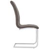 vidaXL Chaises &agrave; manger cantilever lot de 2 taupe tissu