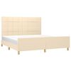 vidaXL Cadre de lit sans matelas cr&egrave;me 180x200 cm tissu
