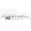 vidaXL Cadre de lit sans matelas blanc bois de pin massif