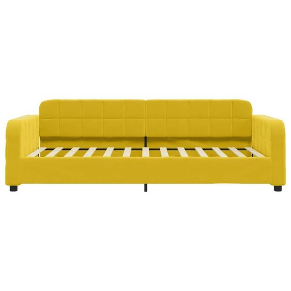 vidaXL Lit de repos sans matelas jaune 90x200 cm velours