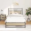 vidaXL Cadre de lit sans matelas ch&ecirc;ne sonoma 107x203 cm