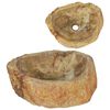vidaXL &Eacute;vier 45x35x15 cm Pierre fossile Cr&egrave;me