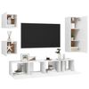 vidaXL Ensemble de meubles TV 5 pcs Blanc Bois d'ing&eacute;nierie