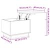 vidaXL Table basse Blanc 40x50x35 cm Bois massif de pin