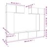 vidaXL Ensemble de meubles TV 6 pcs Noir Bois d'ing&eacute;nierie