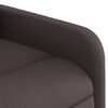 vidaXL Fauteuil inclinable de massage Marron fonc&eacute; Tissu