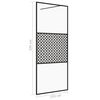 vidaXL Paroi de douche avec verre ESG transparent 115x195 cm Noir