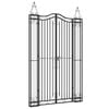 vidaXL Portail de jardin noir 121x8x200 cm fer forg&eacute;