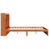 vidaXL Cadre de lit biblioth&egrave;que 2 pcs Cire marron 200 x 140 cm