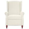 vidaXL Fauteuil inclinable Beige Tissu microfibre