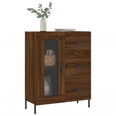 vidaXL Buffet chêne marron 69,5x34x90 cm bois d'ingénierie