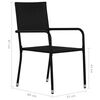 vidaXL Ensemble &agrave; manger de jardin 7 pcs Noir