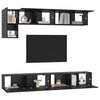 vidaXL Ensemble meuble TV 5 pcs Ch&ecirc;ne noir Bois d'ing&eacute;nierie