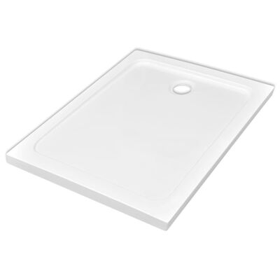 vidaXL Bac de douche rectangulaire ABS Blanc 80 x 110 cm