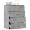 vidaXL Buffet gris béton 60x39x80 cm bois d'ingénierie