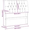 vidaXL T&ecirc;te de lit capitonn&eacute;e Gris clair 100 cm Pin massif