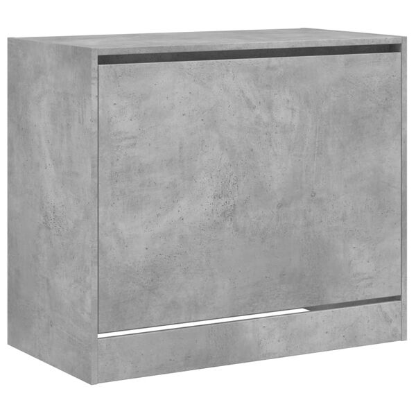 vidaXL Armoire &agrave; chaussures gris b&eacute;ton 80x42x69 cm bois d'ing&eacute;nierie
