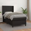 vidaXL Sommier &agrave; lattes de lit avec matelas Noir 100x200 cm Similicuir