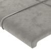 vidaXL T&ecirc;te de lit avec oreilles Gris clair 163x16x78/88 cm Velours