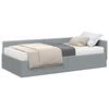 vidaXL Cadre de lit d'angle avec matelas 2 pc Gris clair 90 x 200 cm