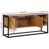 vidaXL Meuble TV Marron 110 x 30 x 50 cm Bois d'acacia massif