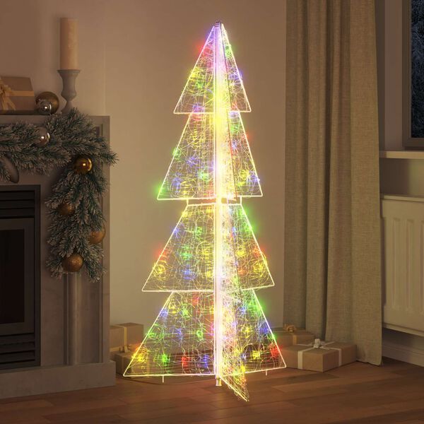 vidaXL Sapin de No&euml;l avec 160 LED Multicolore 150 cm Acrylique